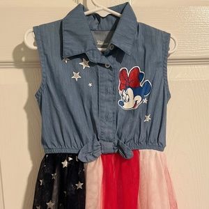 Minnie Mouse chambray American sleeveless dress